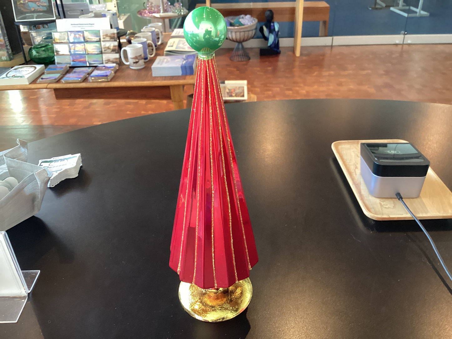 Medium Red Pleated Christmas Tree