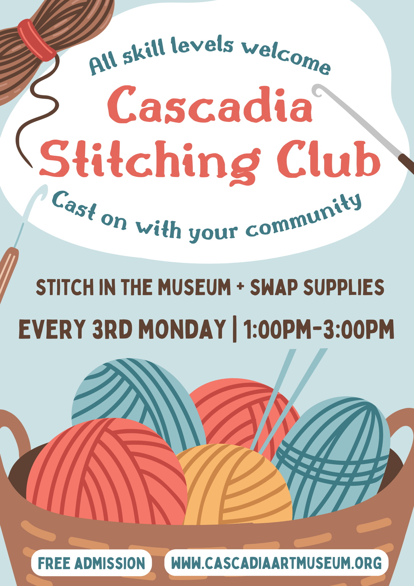 Cascadia Stitching Club Member Email Sign-Up