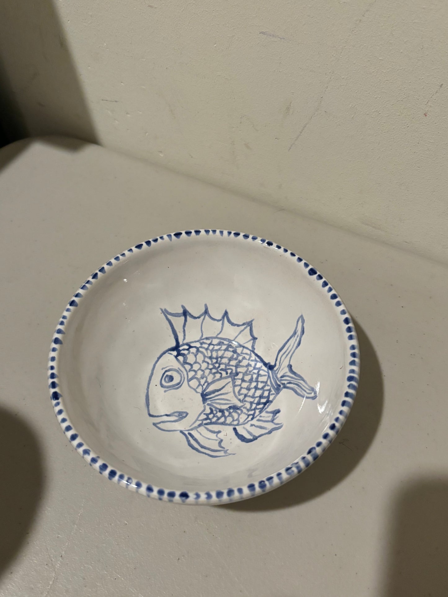 Ceramic Bowl with Fish - Jennie de Mello e Souza
