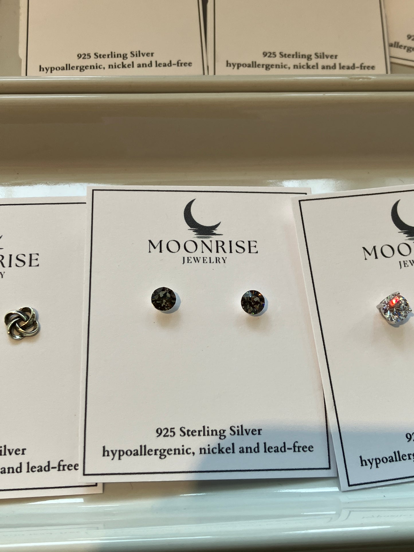 Black Diamond Stud Earrings E-81