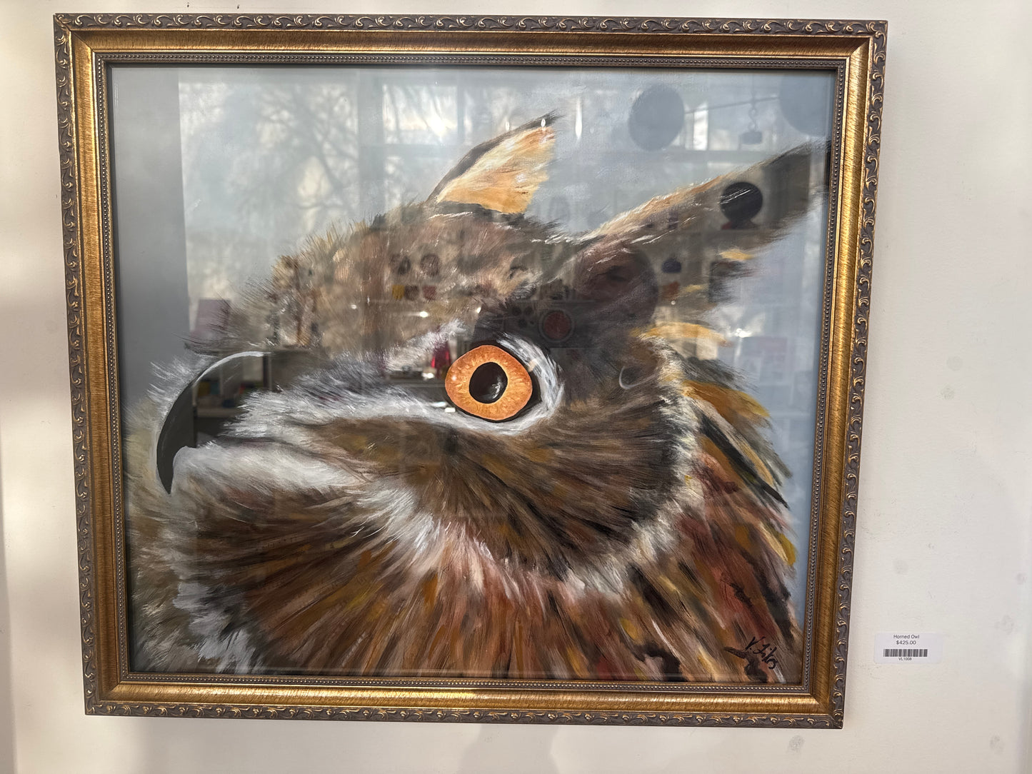 Horned Owl Framed Giclee - Victoria Likes AWE