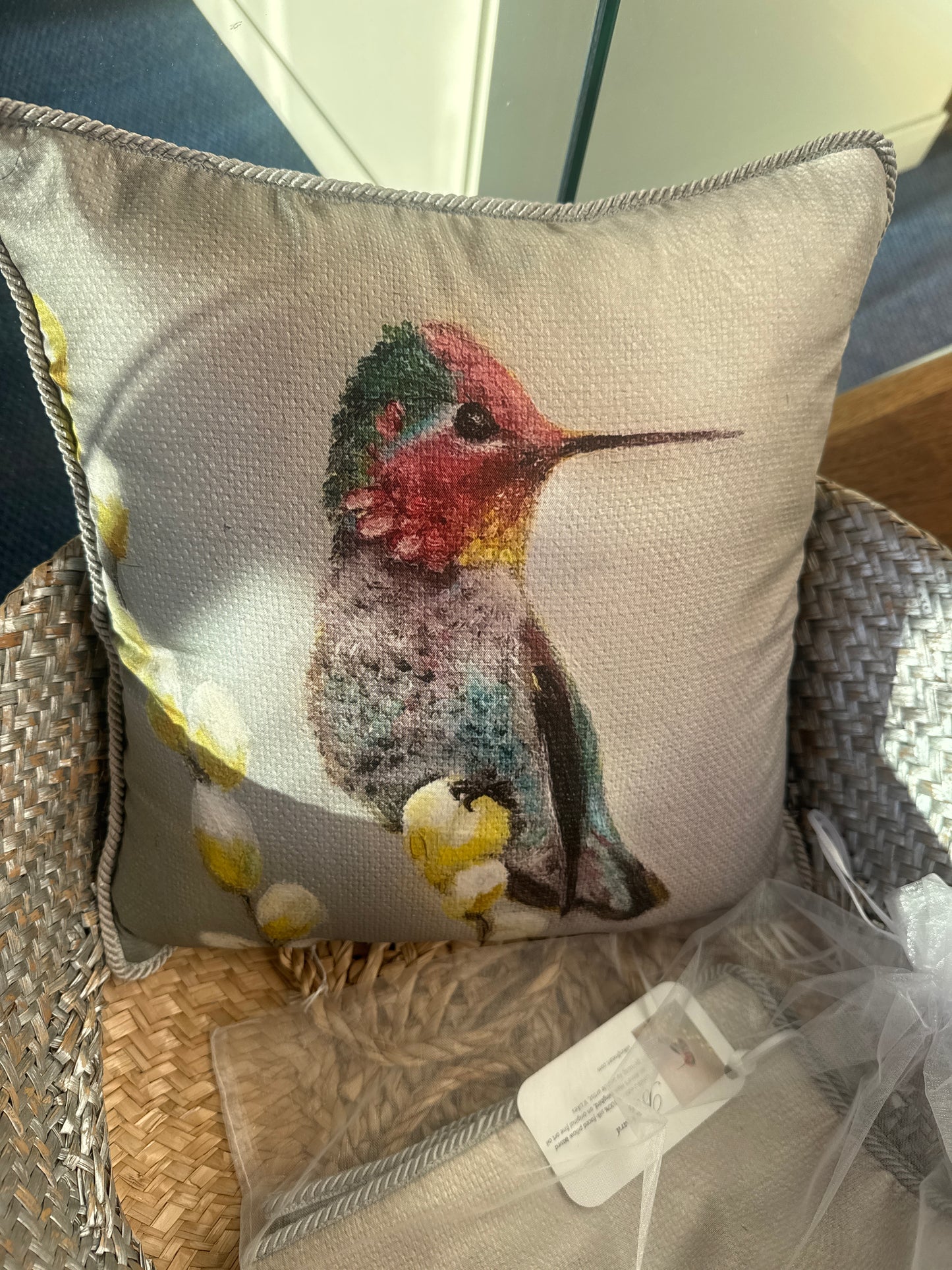 Hummingbird #1  Pillow w/ Insert