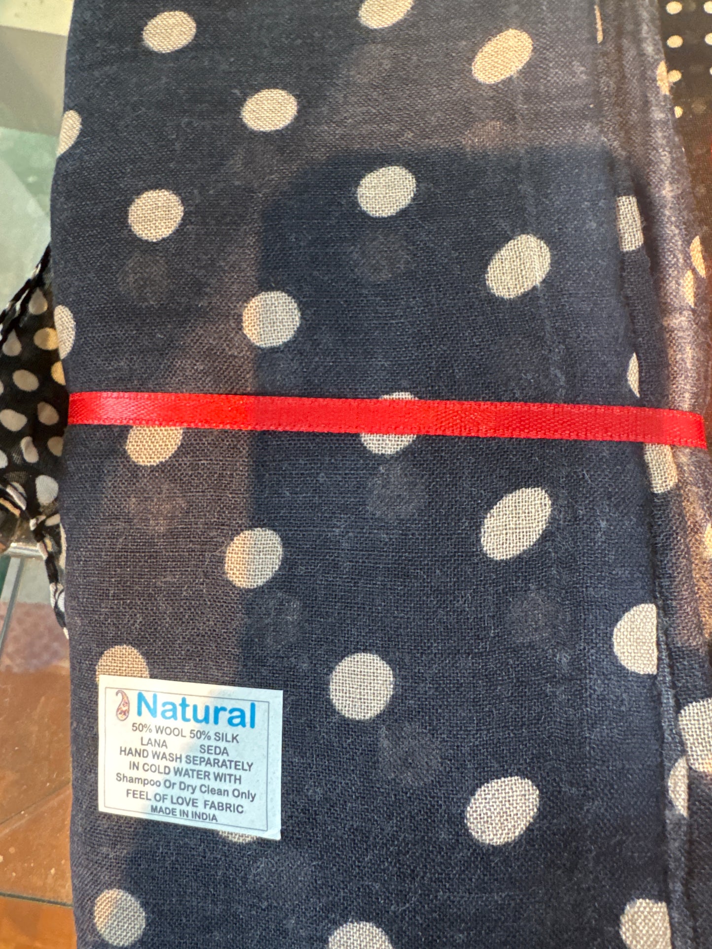 Silk/Wool Polka Dot Scarf