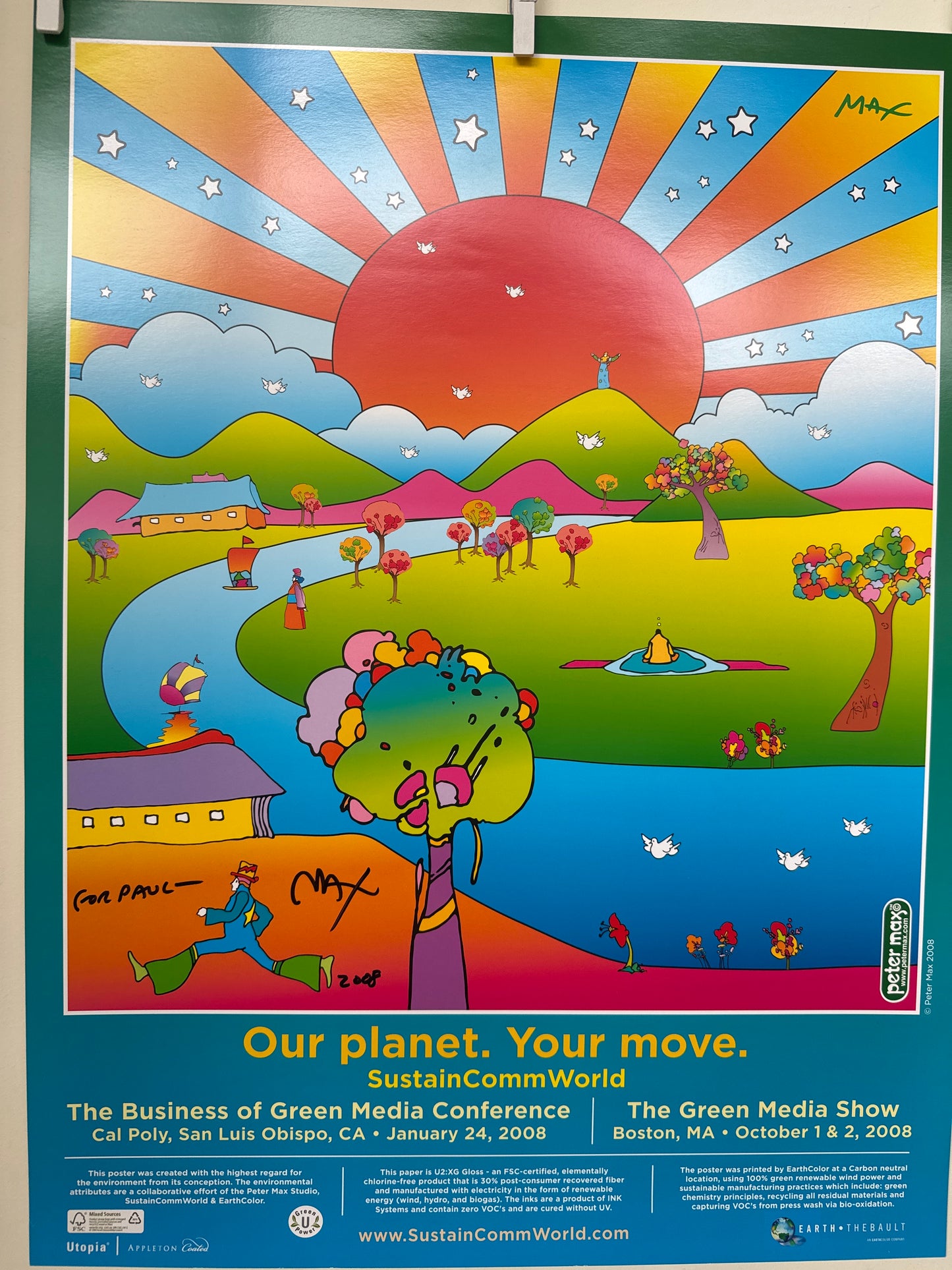 SIGNED Peter Max Poster