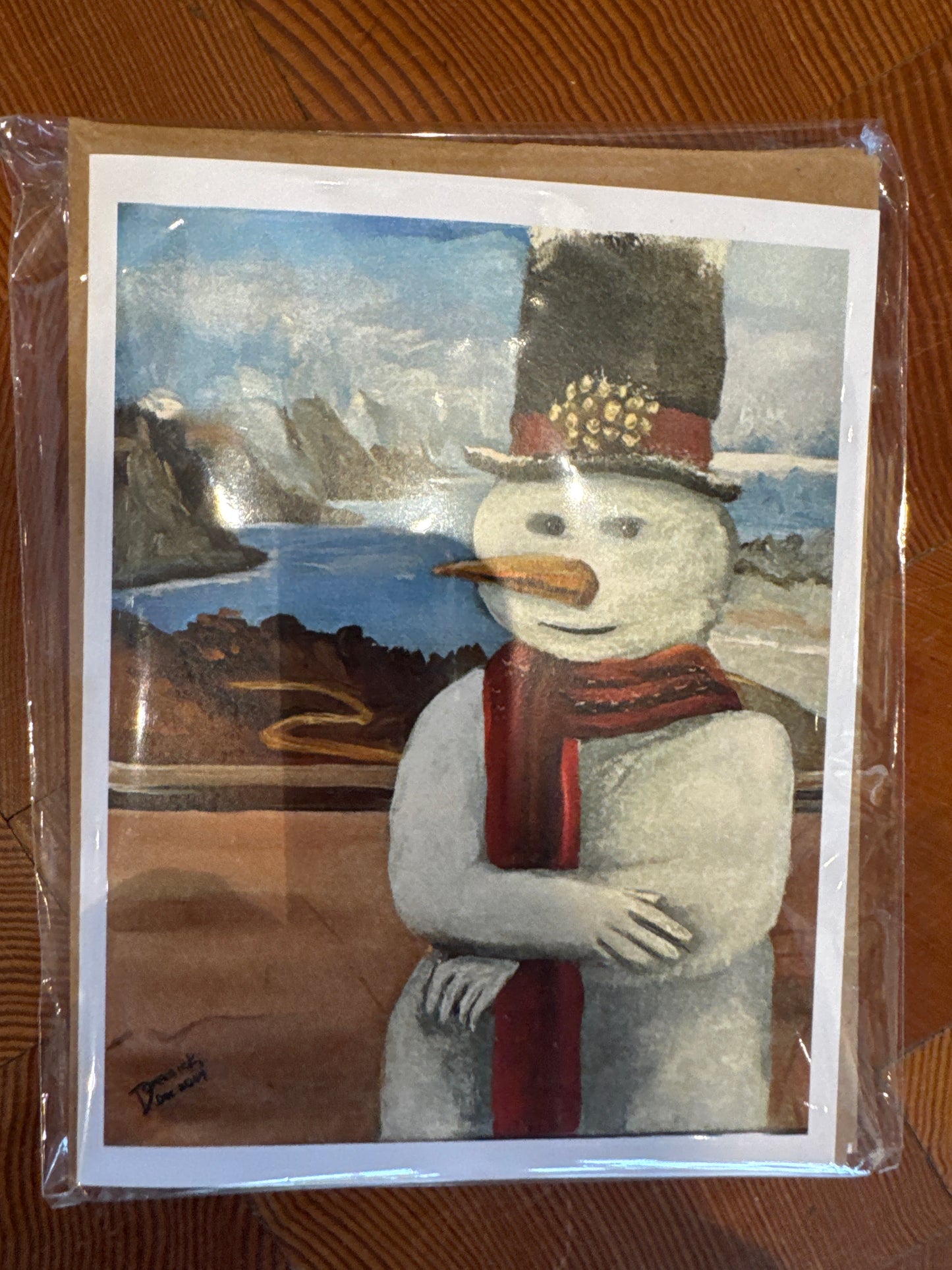 Set of 5 Snowman Christmas Cards