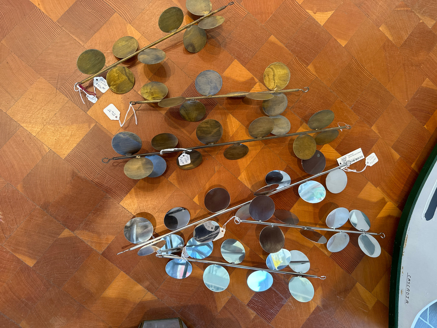 Silver & Brass 12 Circles ornaments